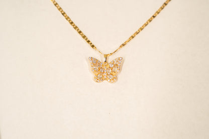 Butterfly Necklace High Quality 18k laminated gold Gucci Chain.