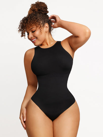 Seamless Outer Crew Thong Bodysuit