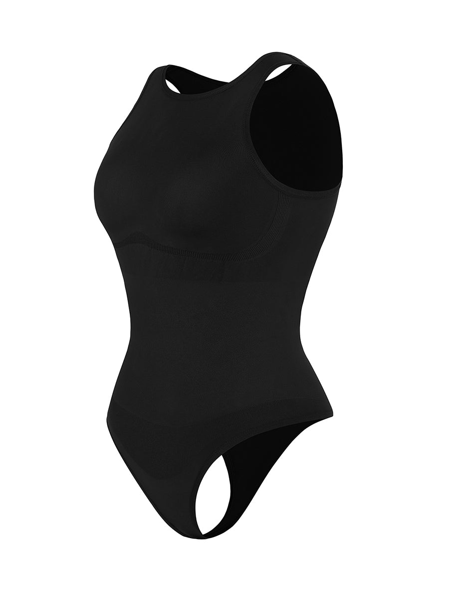 Seamless Outer Crew Thong Bodysuit