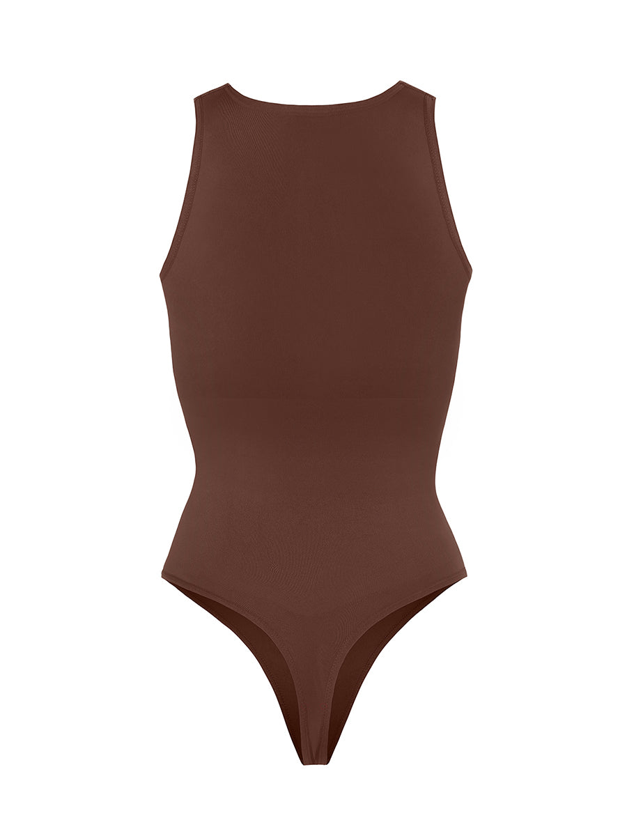 Seamless Outer Crew Thong Bodysuit