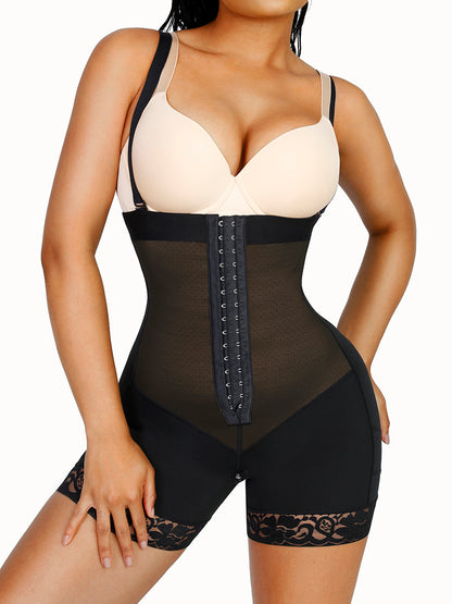 Sexy Lace Firm Compression Latex Buttocks Lifting Shapewear