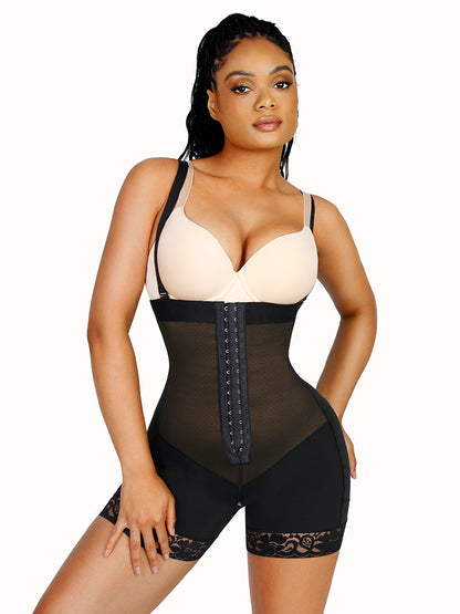 Sexy Lace Firm Compression Latex Buttocks Lifting Shapewear